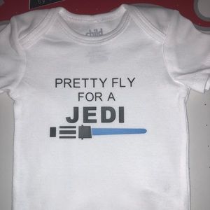 Pretty fly for a jedi vinyl onesie